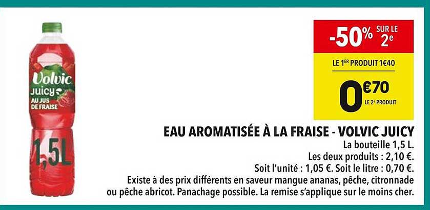 EAU AROMATISÉE À LA FRAISE - VOLVIC JUICY