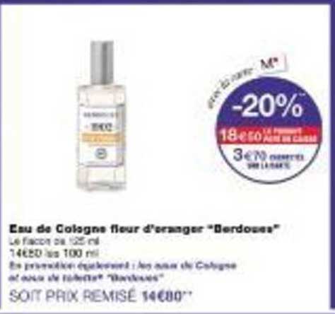Eau de Cologne fleur d'oranger "Berdouse"