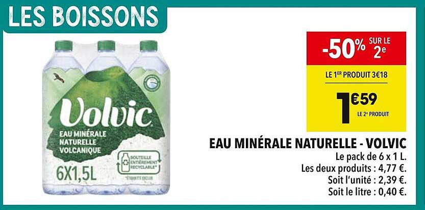 EAU MINÉRALE NATURELLE - VOLVIC