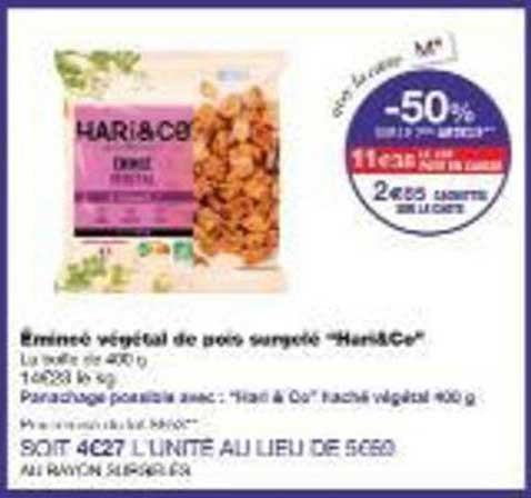 Émincé végétal de pois sucré "Hari&Co"