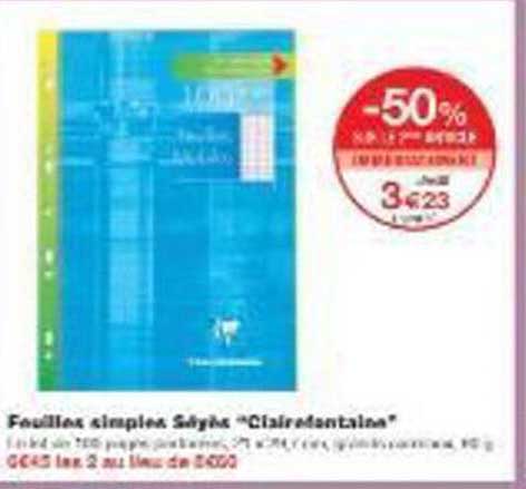 Feuilles simples Système "Clairefontaine"