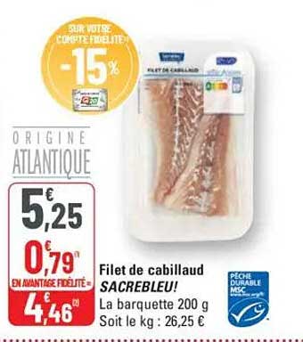 Filet de cabillaud SACREBLEU!