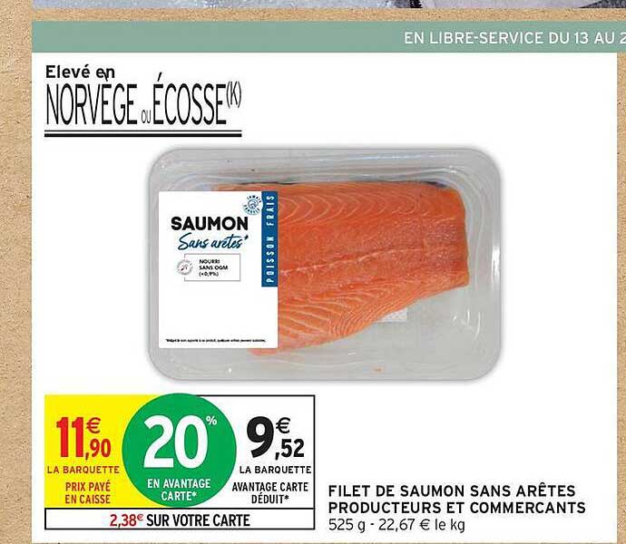 Filet de saumon sans arêtes