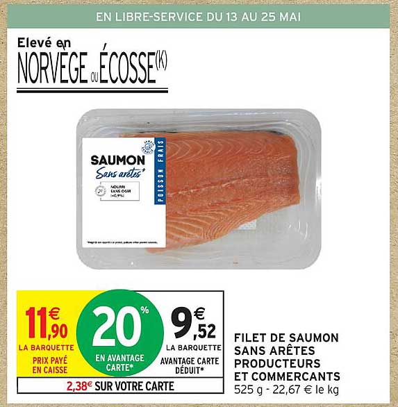 Filet de saumon sans arêtes