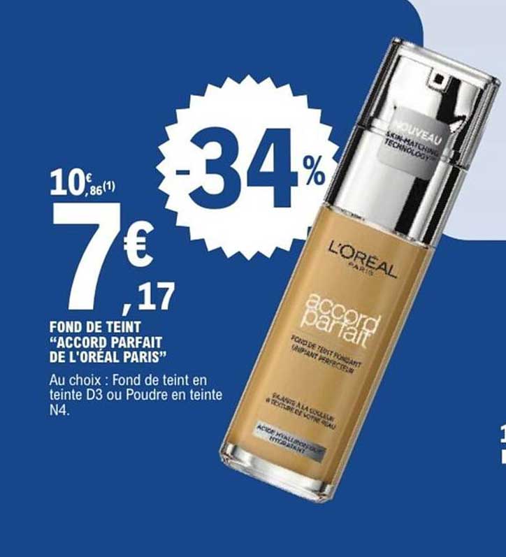 FOND DE TEINT "ACCORD PARFAIT DE L'OREAL PARIS"