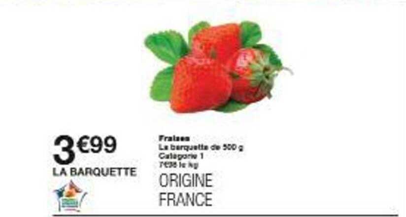 Fraises La barquette de 500 g
