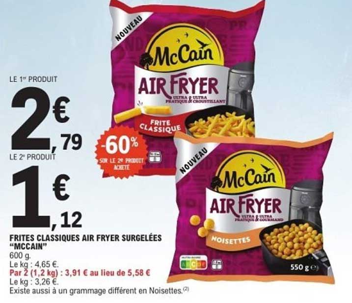 Frites Classiques Air Fryer surgelées "McCain"