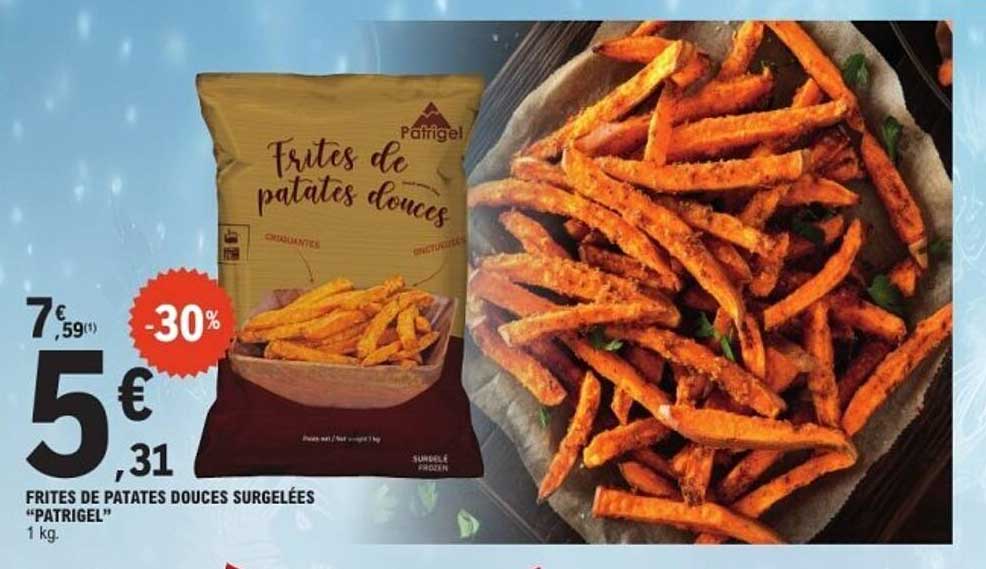 FRITES DE PATATES DOUCES SURGELÉES "PATRIGEL" 1 KG