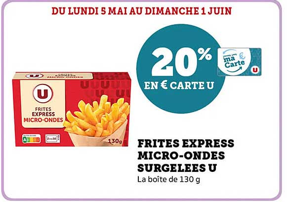 Frites Express Micro-Ondes Surgelées U