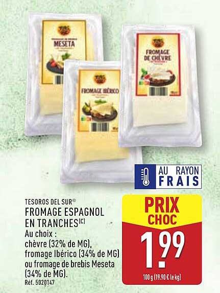FROMAGE ESPAGNOL EN TRANCHES