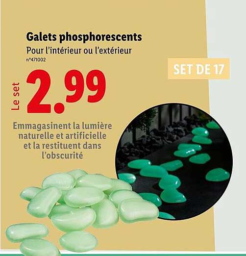 Galets phosphorescents