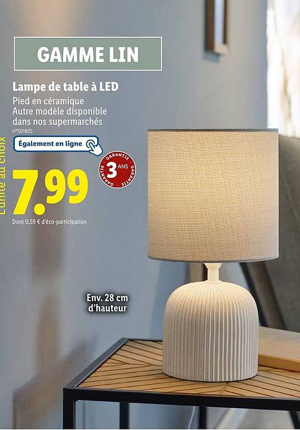 GAMME LIN - Lampe de table à LED