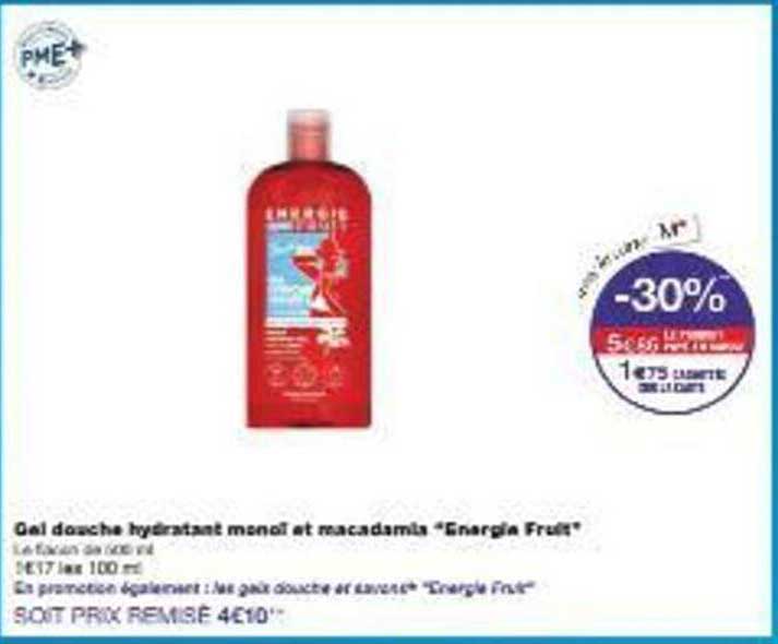 Gel douche hydratant monoï et macadamia “Energie Fruit”