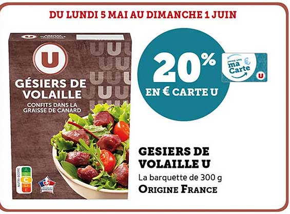 GESIERS DE VOLAILLE U