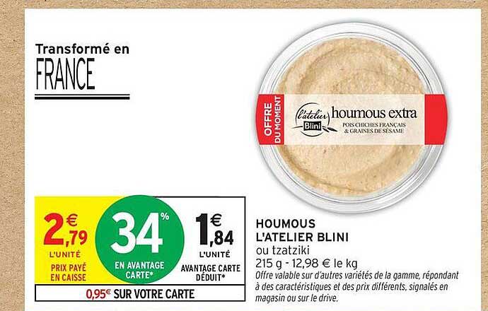 HOUMOUS L'ATELIER BLINI ou tatziki
