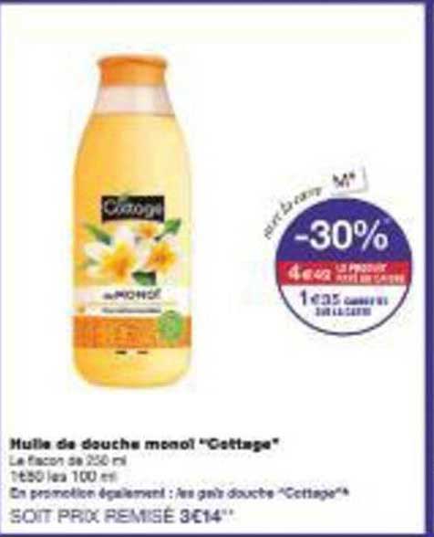 Huile de douche monoï "Cottage"
