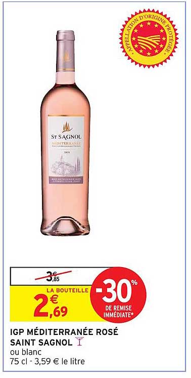 IGP MÉDITERRANÉE ROSÉ SAINT SAGNOL
