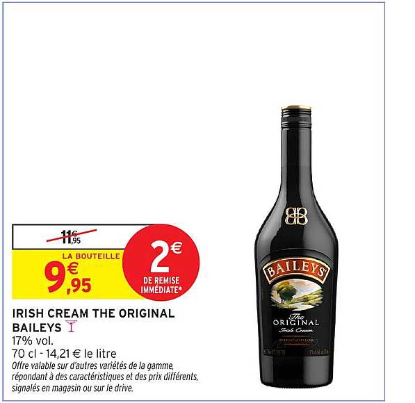 IRISH CREAM THE ORIGINAL BAILEYS