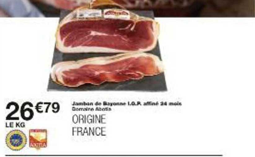 Jambon de Bayonne I.O.P. affiné 24 mois