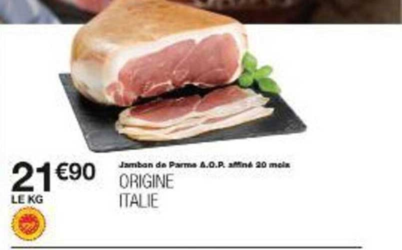 Jambon de Parme A.O.P. affiné 20 mois