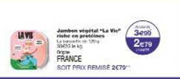 Jambon végétal "La Vie" riche en protéines