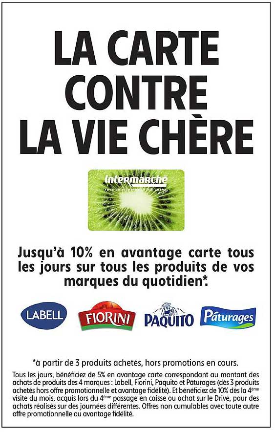 LA CARTE CONTRE LA VIE CHÈRE