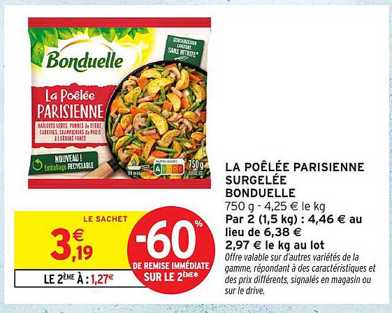 LA POÊLÉE PARISIENNE SURGELÉE BONDUELLE