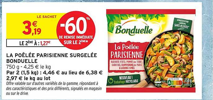 LA POÊLÉE PARISIENNE SURGELÉE BONDUELLE