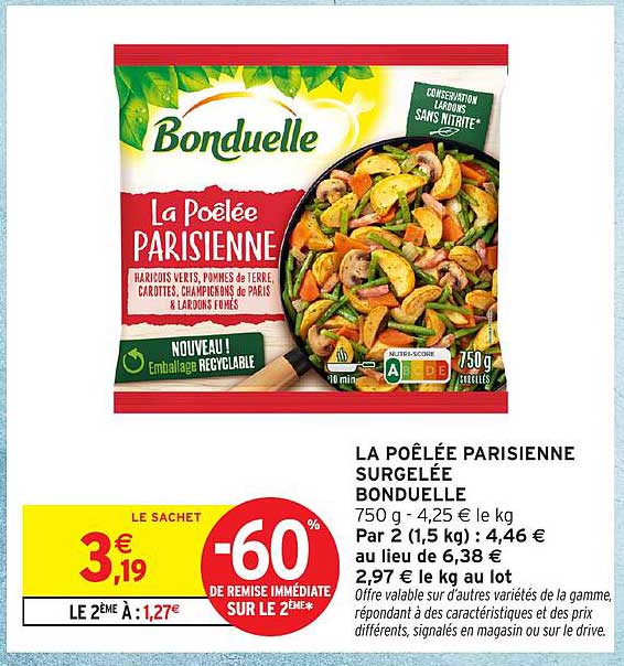 LA POÊLÉE PARISIENNE SURGELÉE BONDUELLE