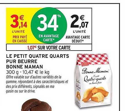 LE PETIT QUATRE QUARTS PUR BEURRE BONNE MAMAN