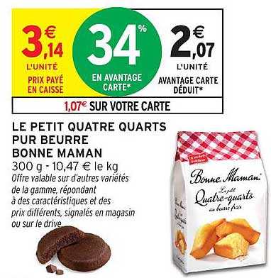 LE PETIT QUATRE QUARTS PUR BEURRE BONNE MAMAN