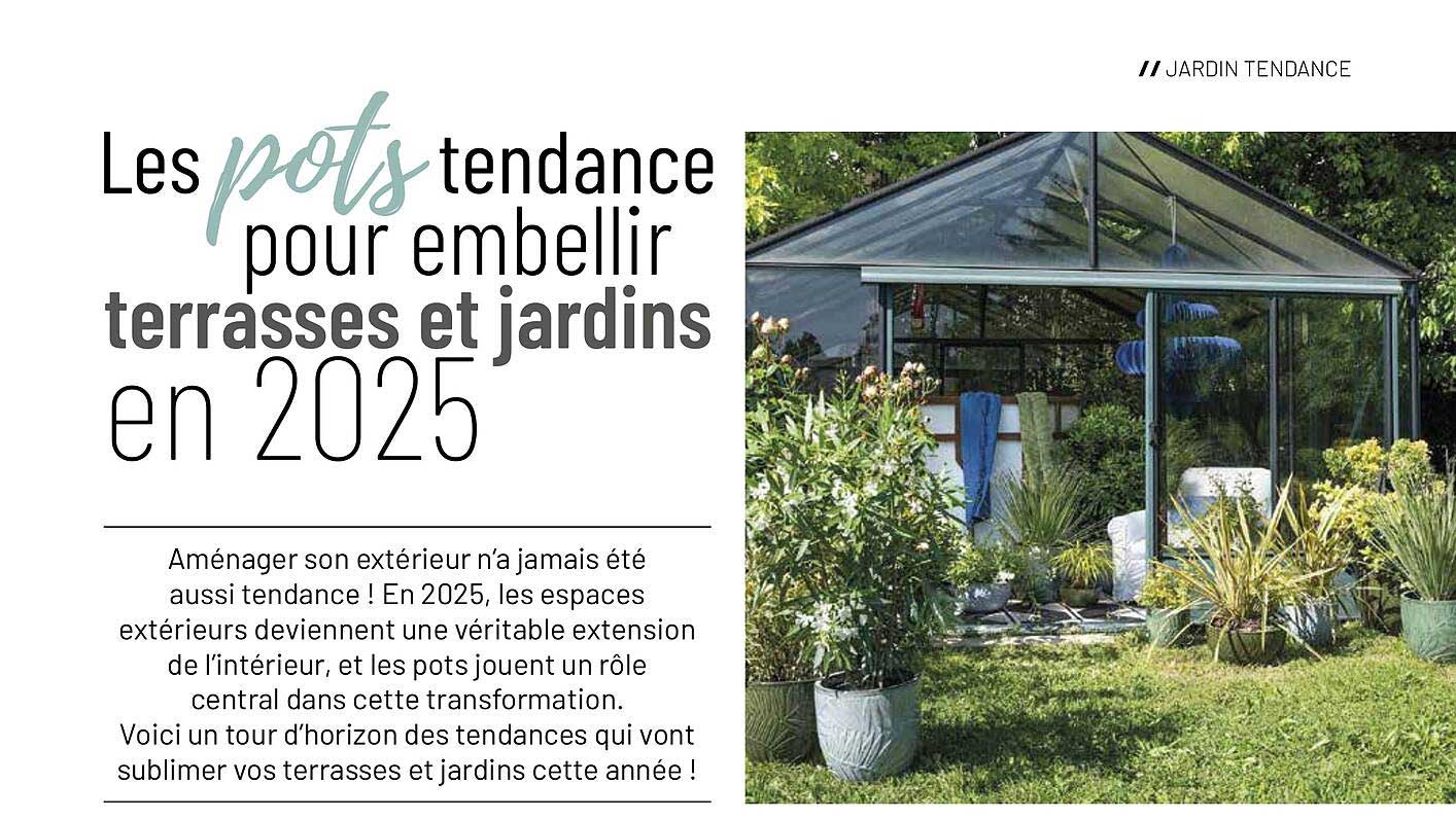 Les pots tendance pour embellir terrasses et jardins en 2025