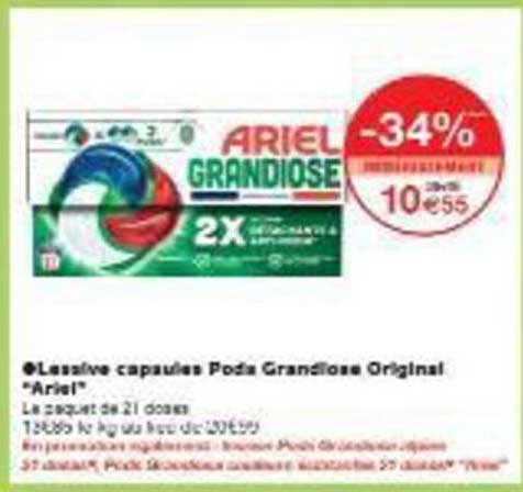 Lessive capsules Pod' Grandiore Original "Ariel"