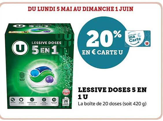LESSIVE DOSES 5 EN 1 U