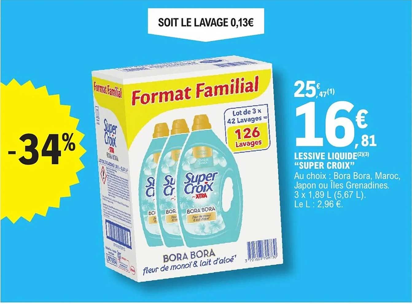 LESSIVE LIQUIDE "SUPER CROIX"