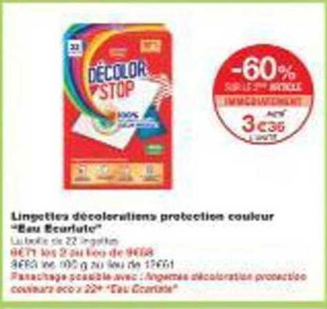 Lingettes décolorations protection couleur "Eau Écarlate"