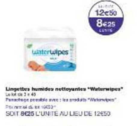 Lingettes humides nettoyantes "Waterwipes"