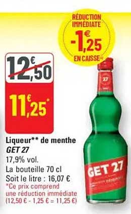 Liqueur** de menthe GET 27