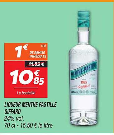 LIQUEUR MENTHE PASTILLE GIFFARD