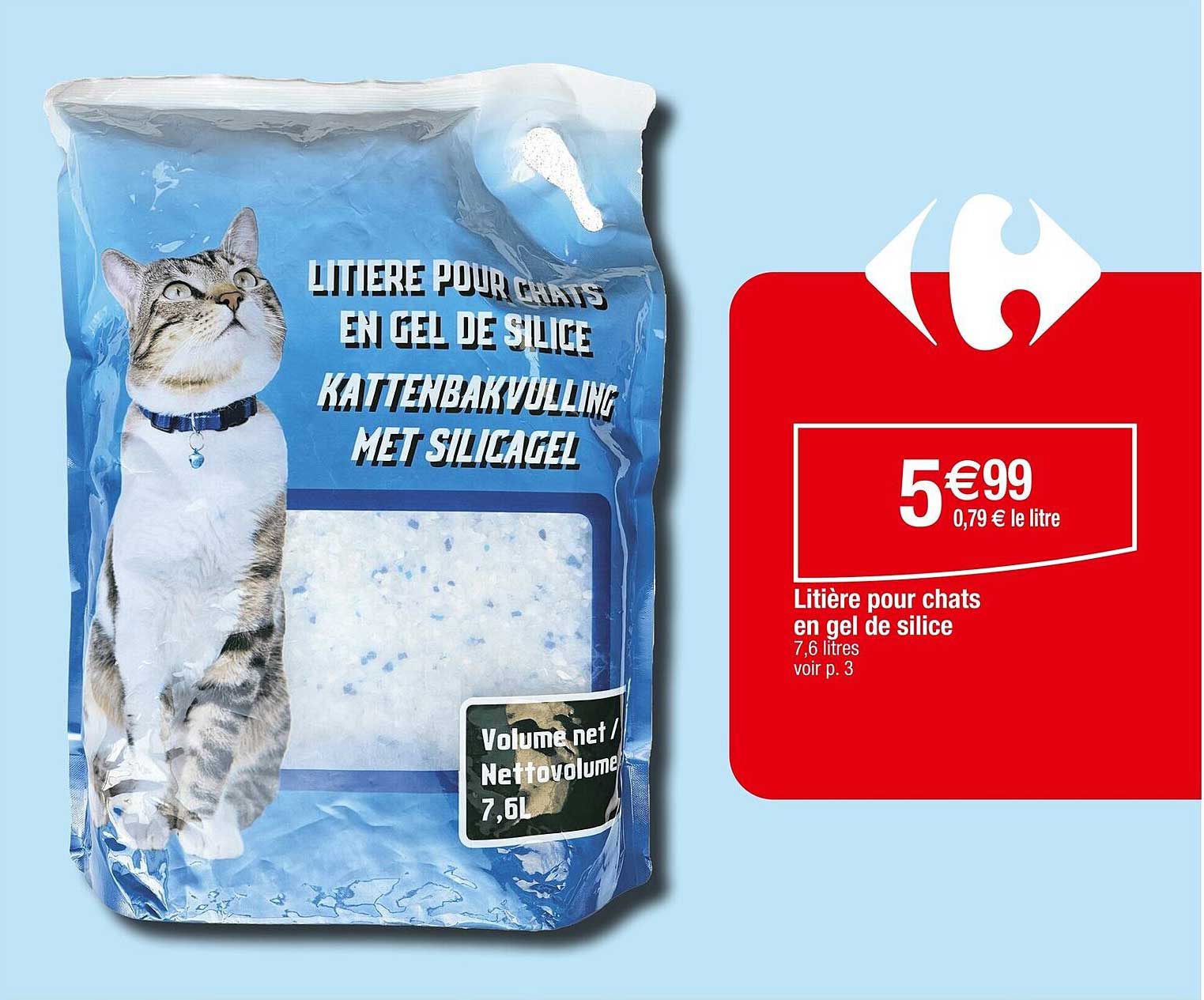 Litière pour chats en gel de silice