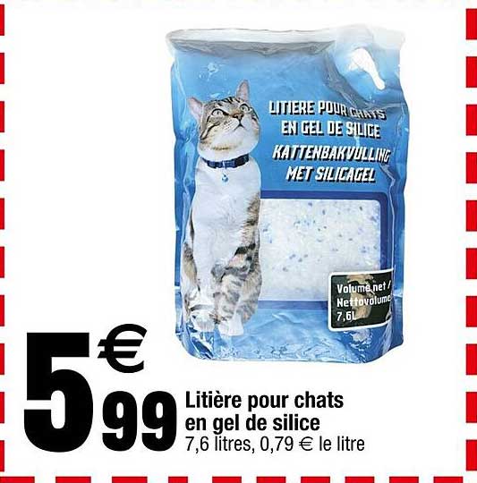 Litière pour chats en gel de silice