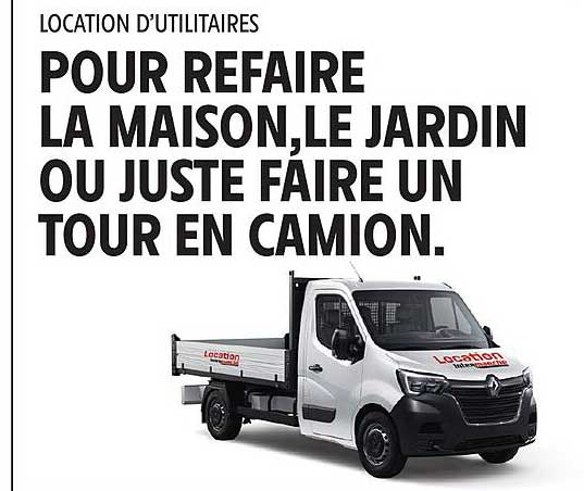 LOCATION D’UTILITAIRES