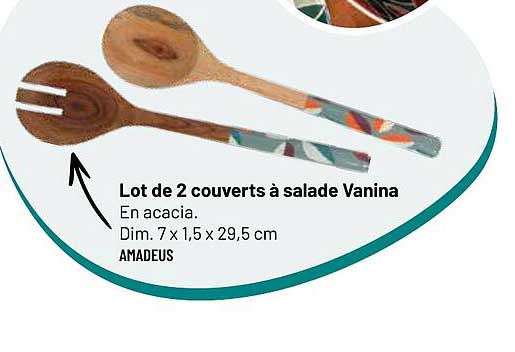 Lot de 2 couverts à salade Vanina