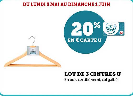 LOT DE 3 CINTRES U