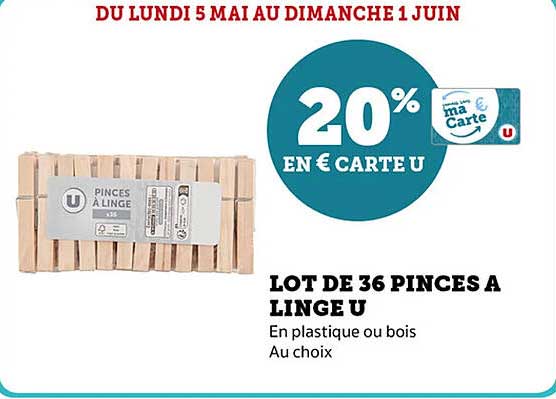 LOT DE 36 PINCES A LINGE U
