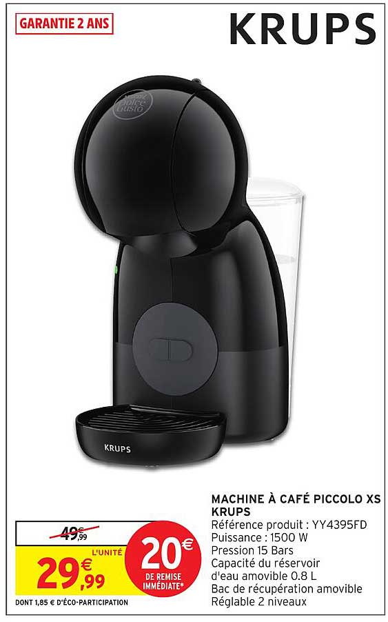 MACHINE À CAFÉ PICCOLO XS KRUPS