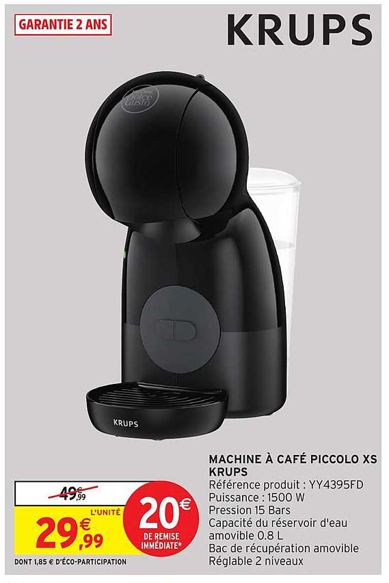 MACHINE À CAFÉ PICCOLO XS KRUPS