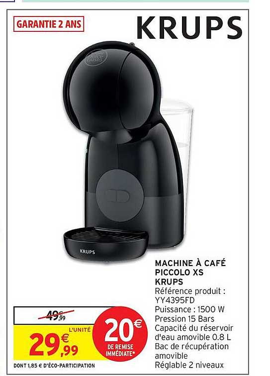 MACHINE À CAFÉ PICCOLO XS KRUPS