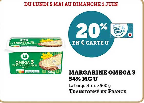 MARGARINE OMEGA 3 54% MG U
