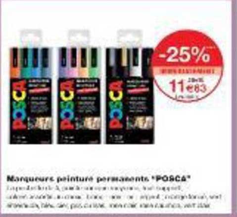Marqueurs peinture permanents, "POSCA"